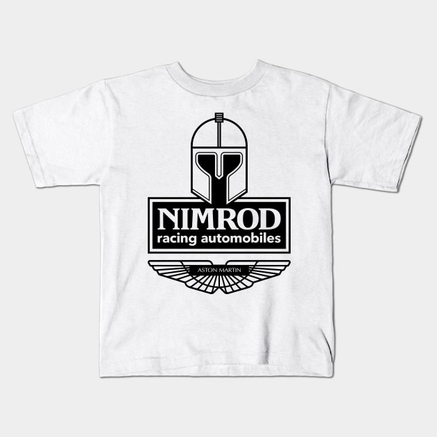 Aston Martin Nimrod Group C Team emblem - 1982 - Black print Kids T-Shirt by retropetrol